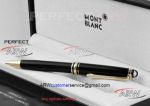 Perfect Replica MontBlanc Meisterstuck Classique Diamond Gold & Black Ballpoint